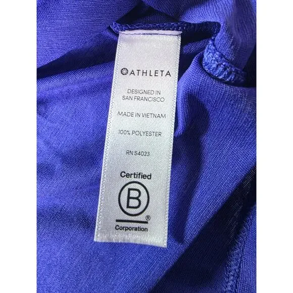 ATHLETA Vapor T-Shirt Royal Blue Active Sporty Sheer Short Sleeve SZ S - Picture 5 of 8